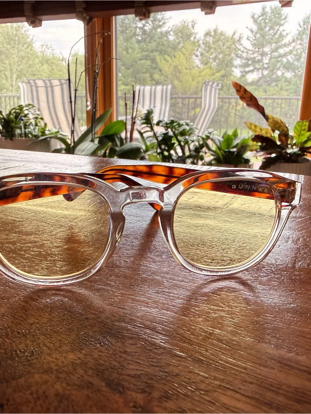 Gunnar yellow & Tortoiseshell Blue-Light Blocking Glasses  yellow light glasses
